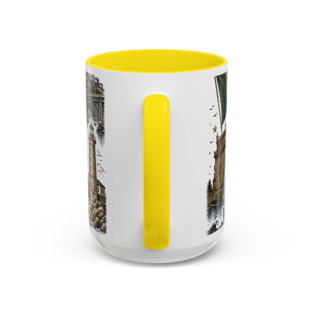 Portugal Soccer Coffee Mug | World Cup Fan Gift | Accent Color Ceramic 11oz 15oz Match Day Cup