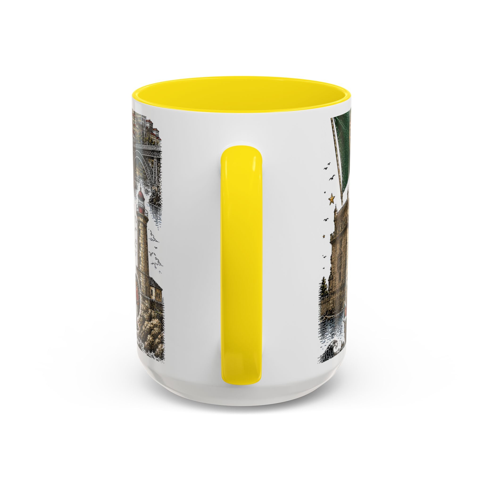Portugal Soccer Coffee Mug | World Cup Fan Gift | Accent Color Ceramic 11oz 15oz Match Day Cup