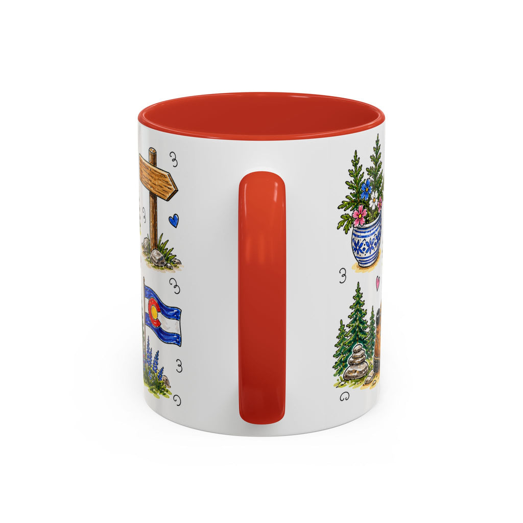 Denver Illustrated Travel Mug | City Souvenir Accent Coffee Mug | 11oz 15oz Ceramic Cup