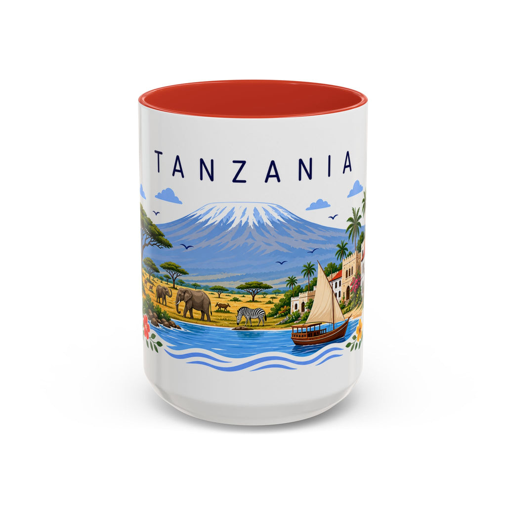 Tanzania Coffee Mug | Travel Souvenir Accent Mug | Place Gift Ceramic Cup 11oz 15oz