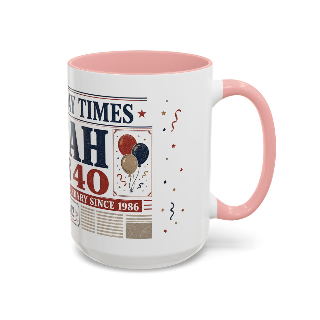 Birthday Newspaper Mug | Custom Name Age Date Gift | The Birthday Times Coffee Cup 11oz 15oz