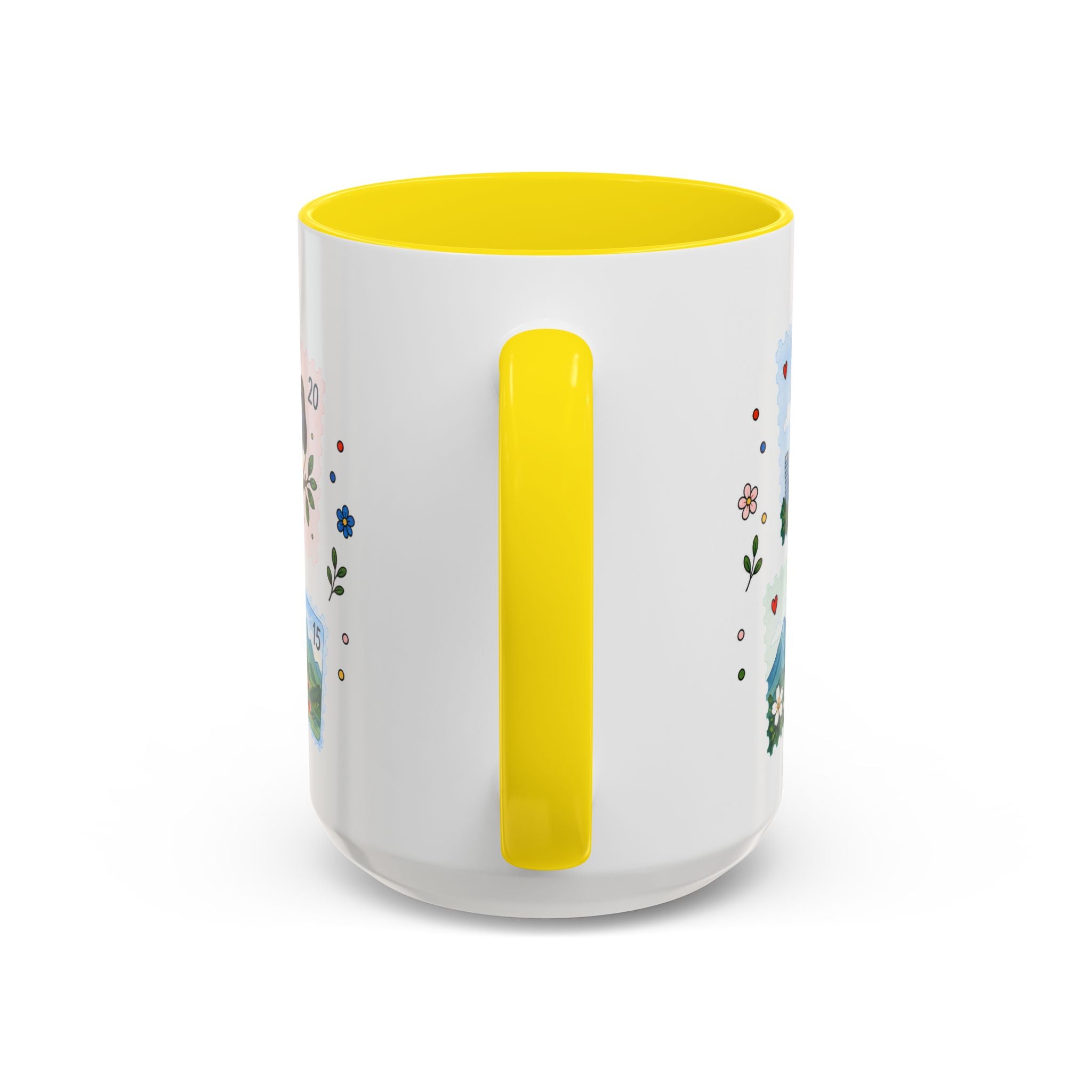 Taipei Coffee Mug | Postage Stamp Collage Mug | Travel Souvenir Accent Cup 11oz 15oz