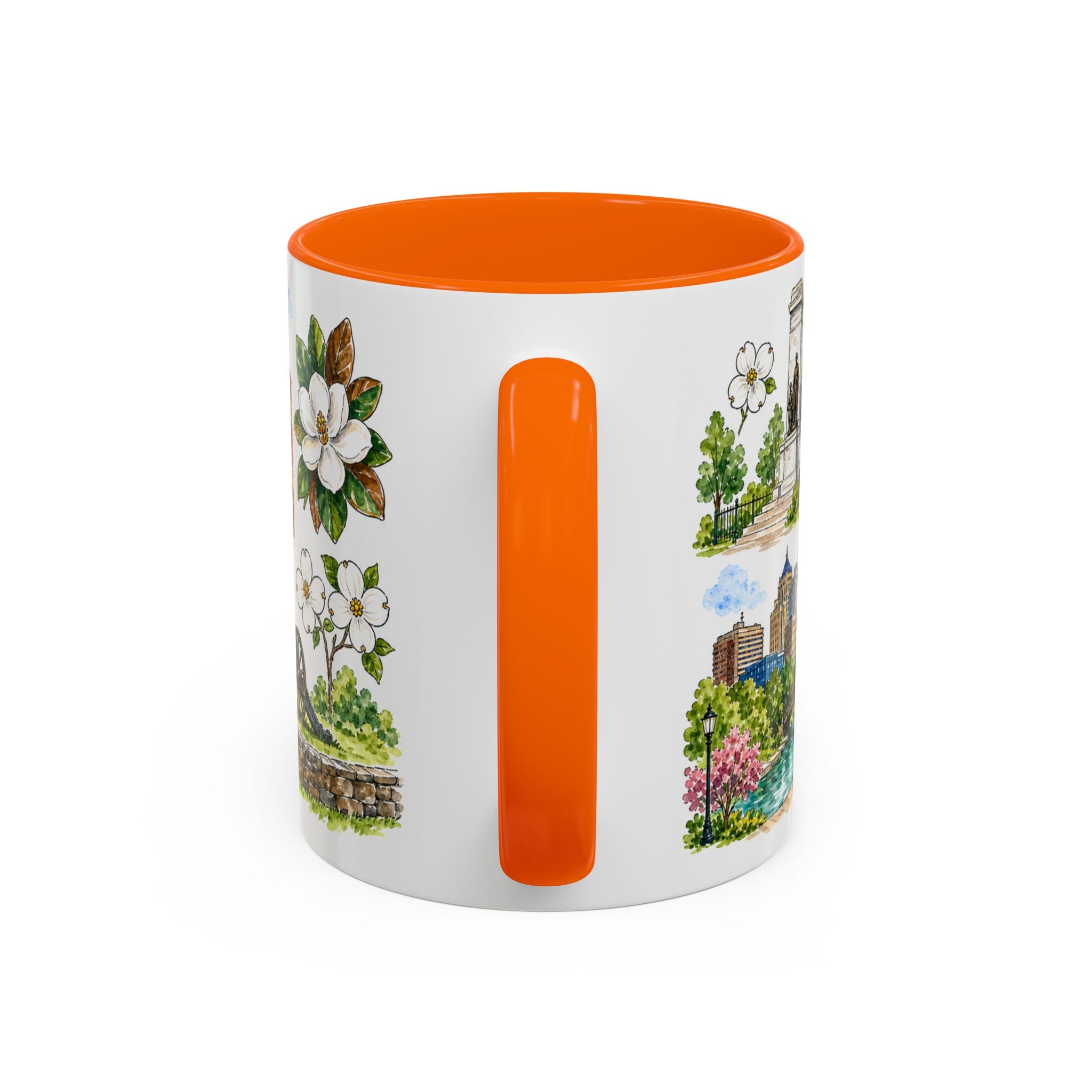 Greensboro Illustrated Travel Mug | City Souvenir Accent Coffee Mug | 11oz 15oz Ceramic Cup
