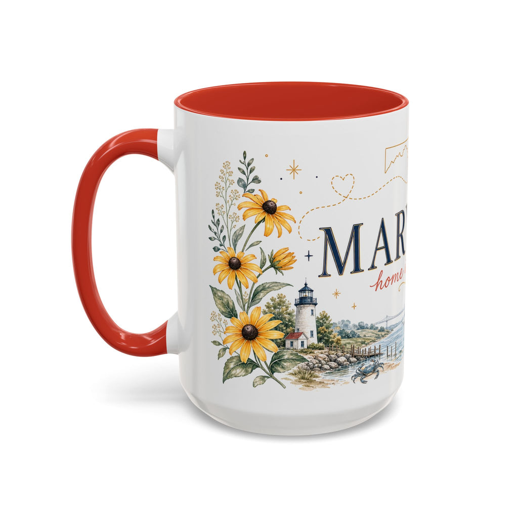 Maryland State Map Mug | Homesick Gift, Long Distance Friendship Coffee Cup (11oz 15oz)
