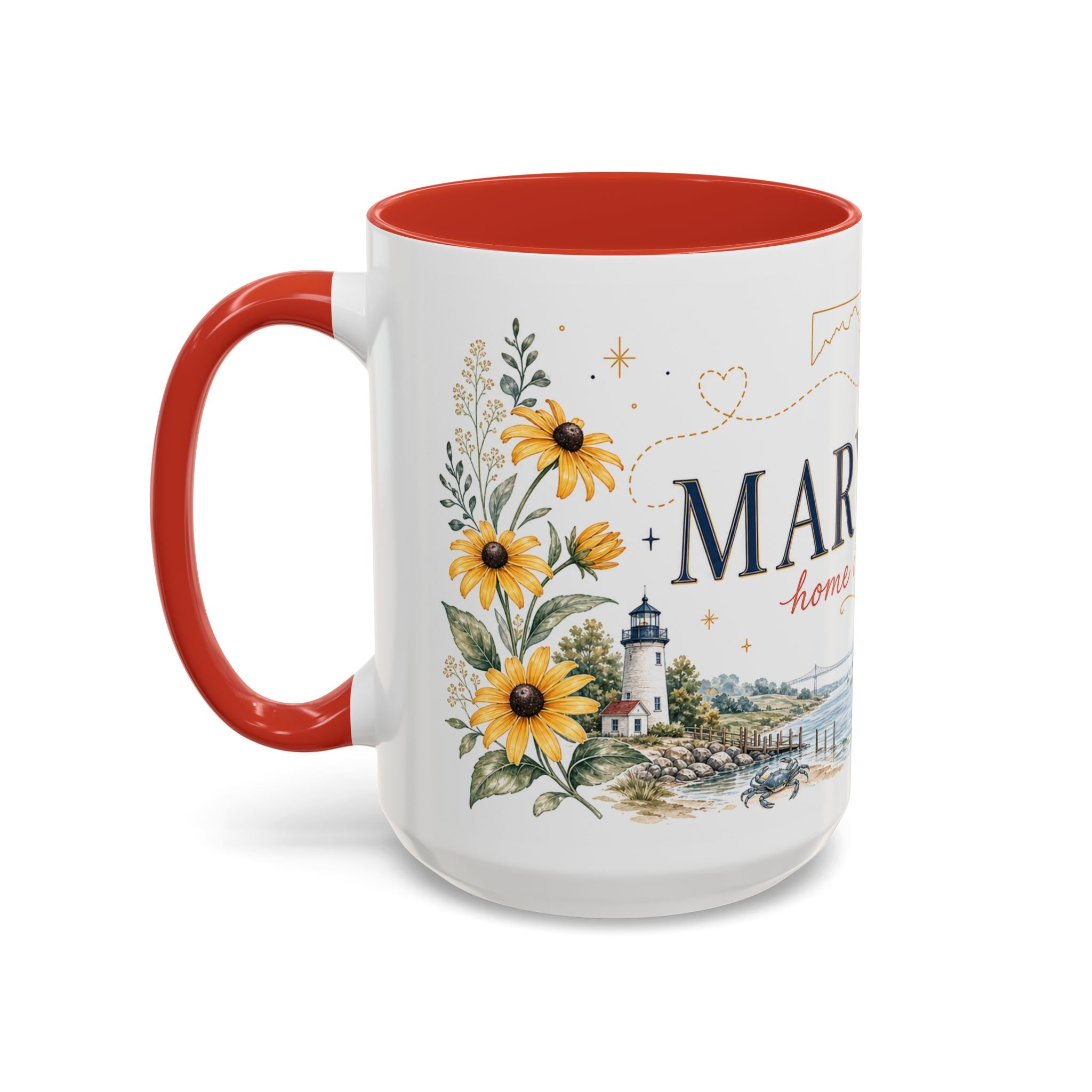 Maryland State Map Mug | Homesick Gift, Long Distance Friendship Coffee Cup (11oz 15oz)