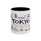 Tokyo Coffee Mug | Japan Souvenir Travel Gift | Accent Color Ceramic 11oz 15oz