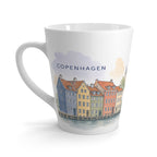 Copenhagen Latte Mug | Watercolor City Travel Mug | 12 oz Ceramic Souvenir Gift