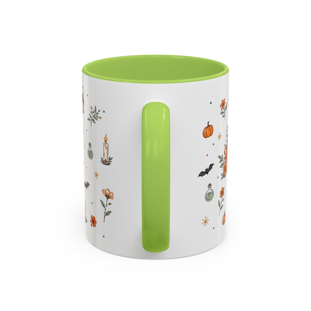 Black Cat Halloween Mug | Pumpkin Moon Watercolor Gift | Spooky Accent Cup 11oz 15oz