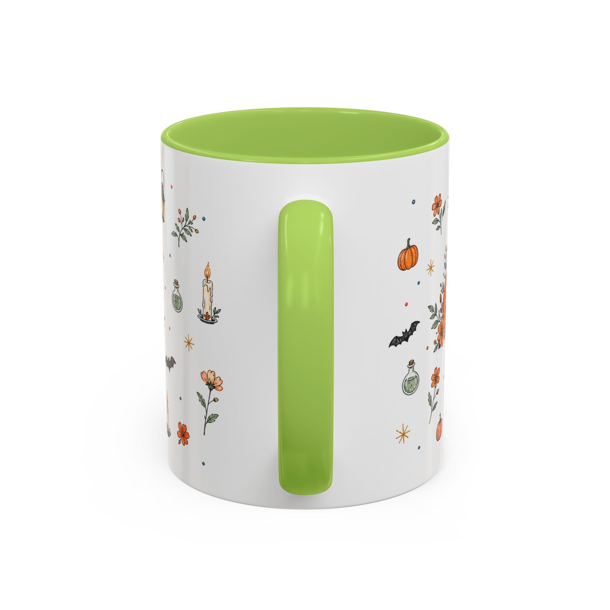 Black Cat Halloween Mug | Pumpkin Moon Watercolor Gift | Spooky Accent Cup 11oz 15oz
