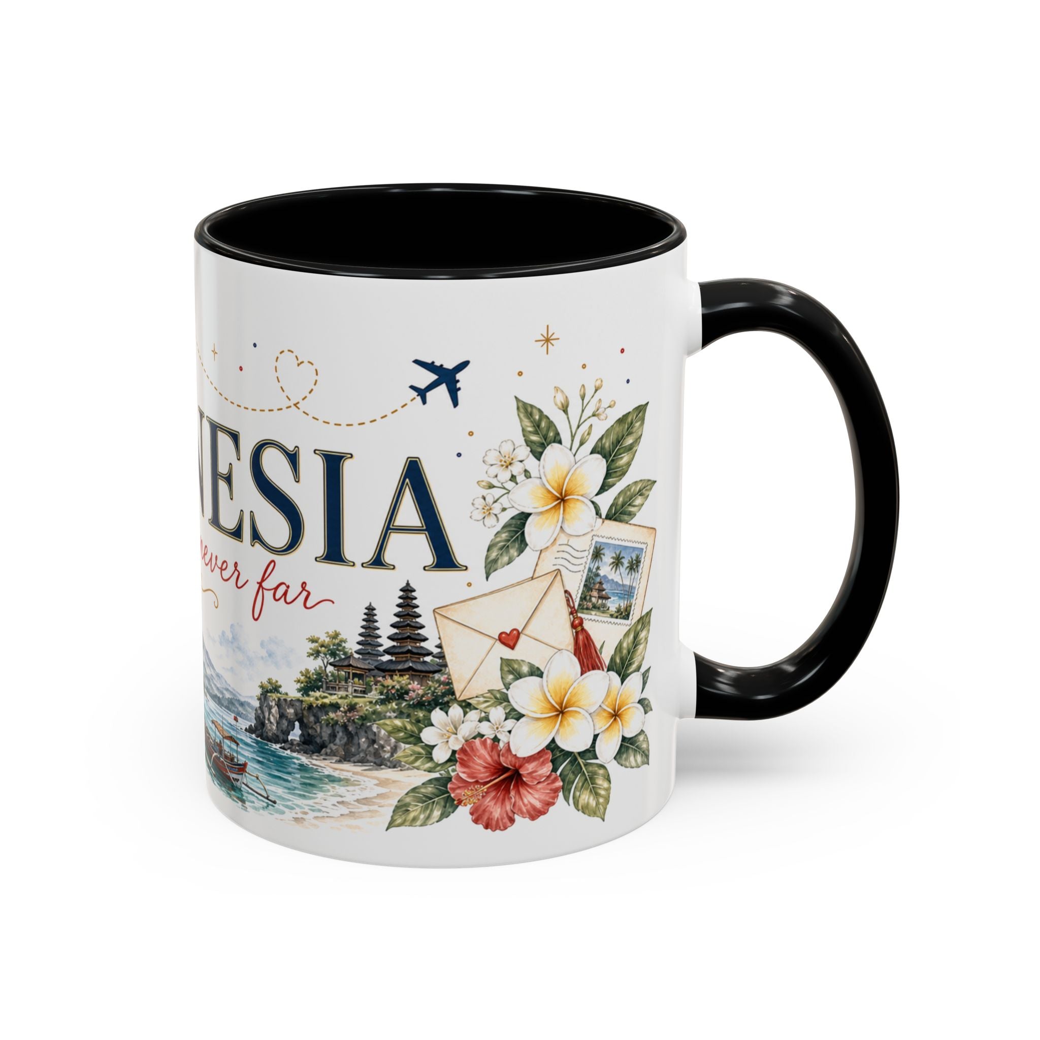 Indonesia Home Country Mug | Moving Away Gift | Long Distance Friendship | 11 oz 15 oz Accent Mug