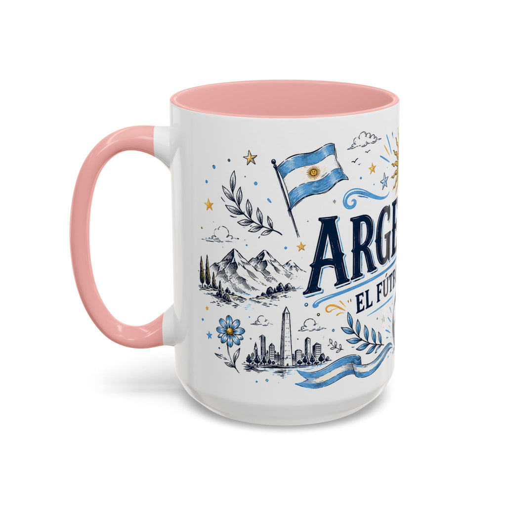 Argentina Soccer Coffee Mug | Soccer Fan Gift | Accent Color Ceramic 11oz 15oz Match Day Cup