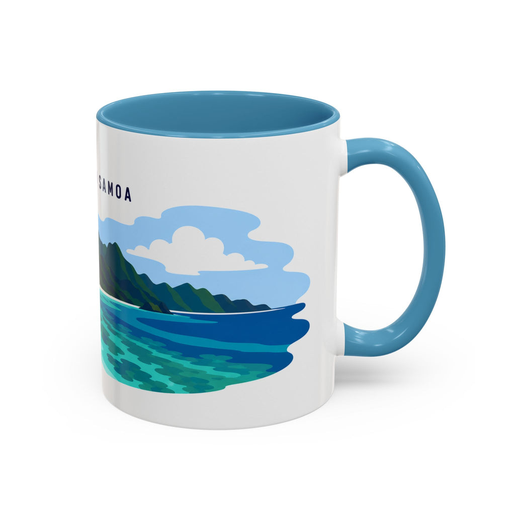 National Park of American Samoa Coffee Mug | Solid Color Block Park Souvenir | 11oz 15oz Accent Mug