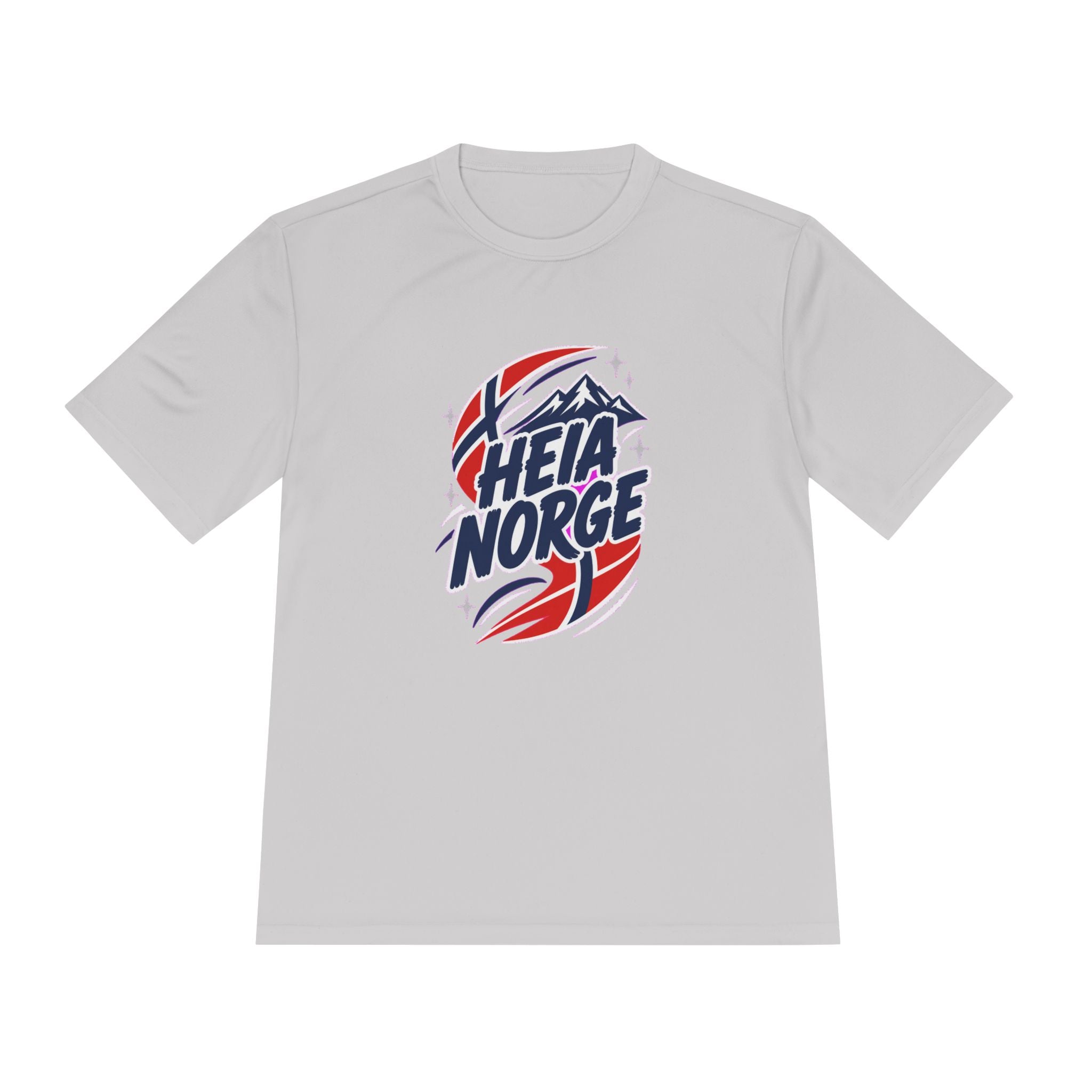 Norway Fan T-Shirt, Heia Norge Sport Tee, Moisture Wicking Performance Shirt