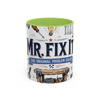Mr Fix It Coffee Mug | Father's Day Gift for Dad | Accent Color Ceramic 11oz 15oz