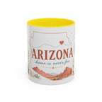 Arizona State Map Mug | Desert Landscape, Botanical Accents, Homesick Gift
