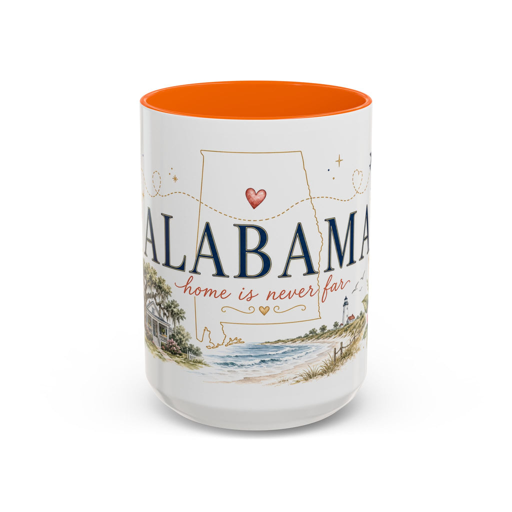 Alabama State Map Mug | Coastal Scenery, Botanical Accents, Homesick Gift