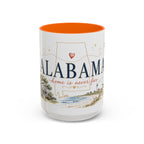 Alabama State Map Mug | Coastal Scenery, Botanical Accents, Homesick Gift