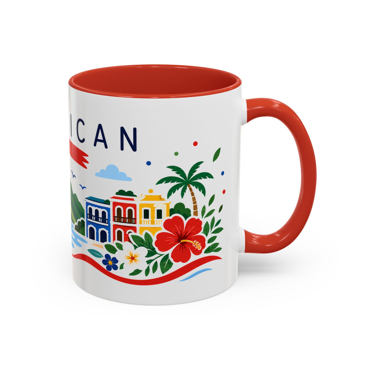 Dominican Republic Coffee Mug | Travel Souvenir Accent Mug | Country Gift Ceramic Cup 11oz 15oz