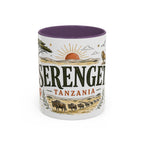 Serengeti Coffee Mug | Travel Destination Souvenir Gift | Accent Color Ceramic 11oz 15oz