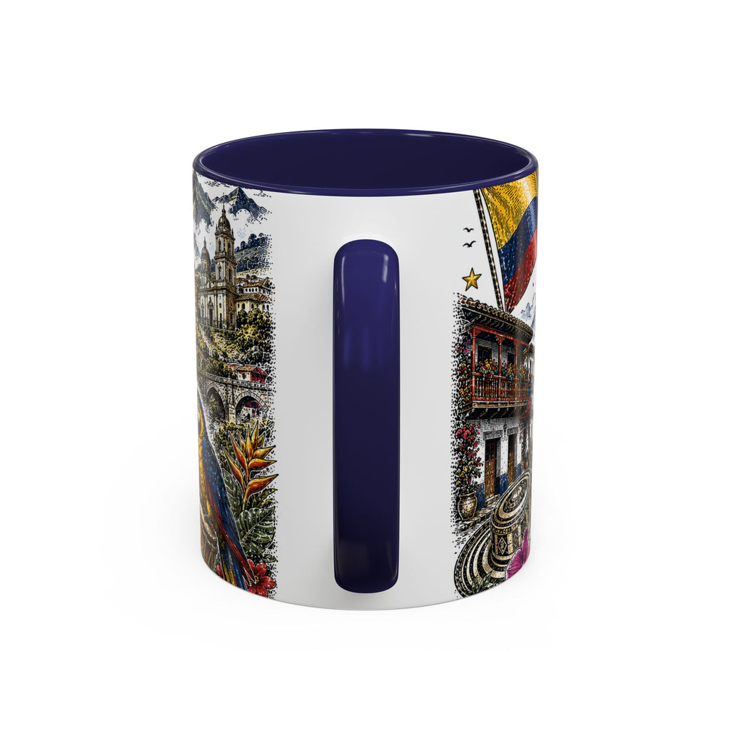 Colombia Soccer Coffee Mug | World Cup Fan Gift | Accent Color Ceramic 11oz 15oz Match Day Cup