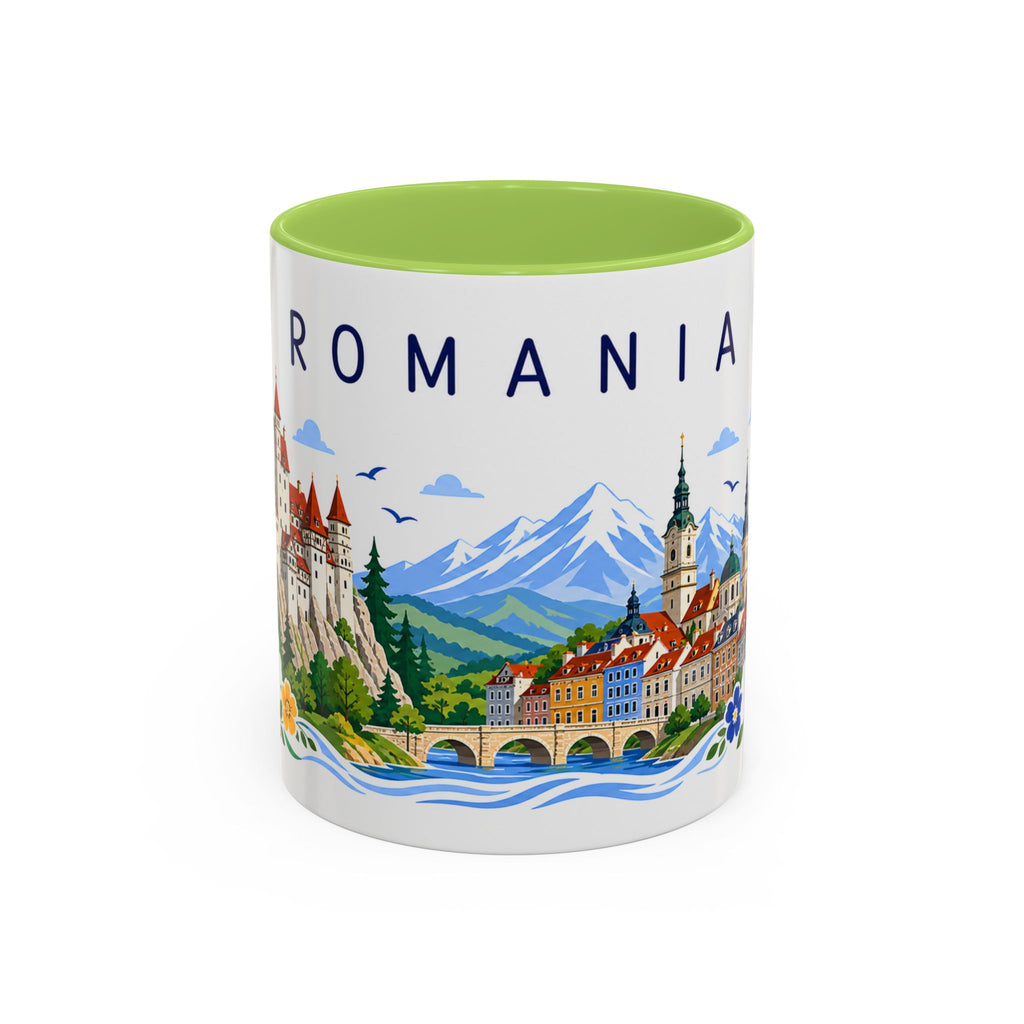 Romania Coffee Mug | Travel Souvenir Accent Mug | Place Gift Ceramic Cup 11oz 15oz