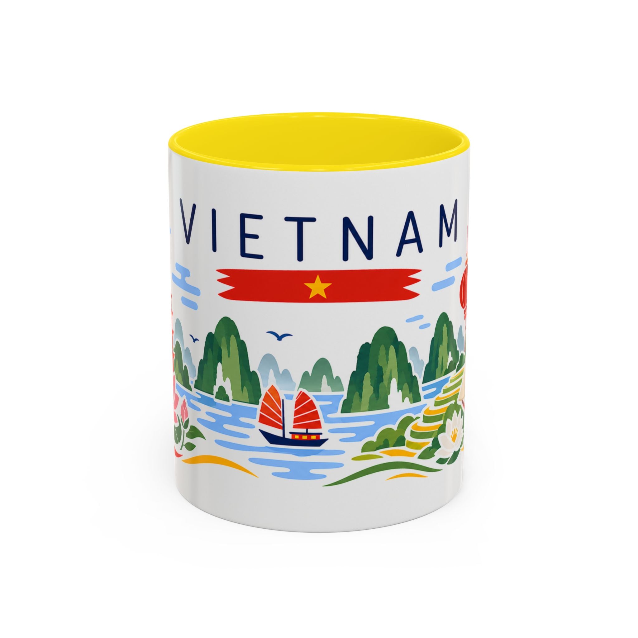 Vietnam Coffee Mug | Travel Souvenir Accent Mug | Country Gift Ceramic Cup 11oz 15oz
