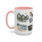 Da Nang Coffee Mug | Vietnam Travel Souvenir | Vintage Illustrated City Gift | 11 oz 15 oz Accent Mug