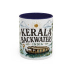 Kerala Backwaters Coffee Mug | Travel Destination Souvenir Gift | Accent Color Ceramic 11oz 15oz