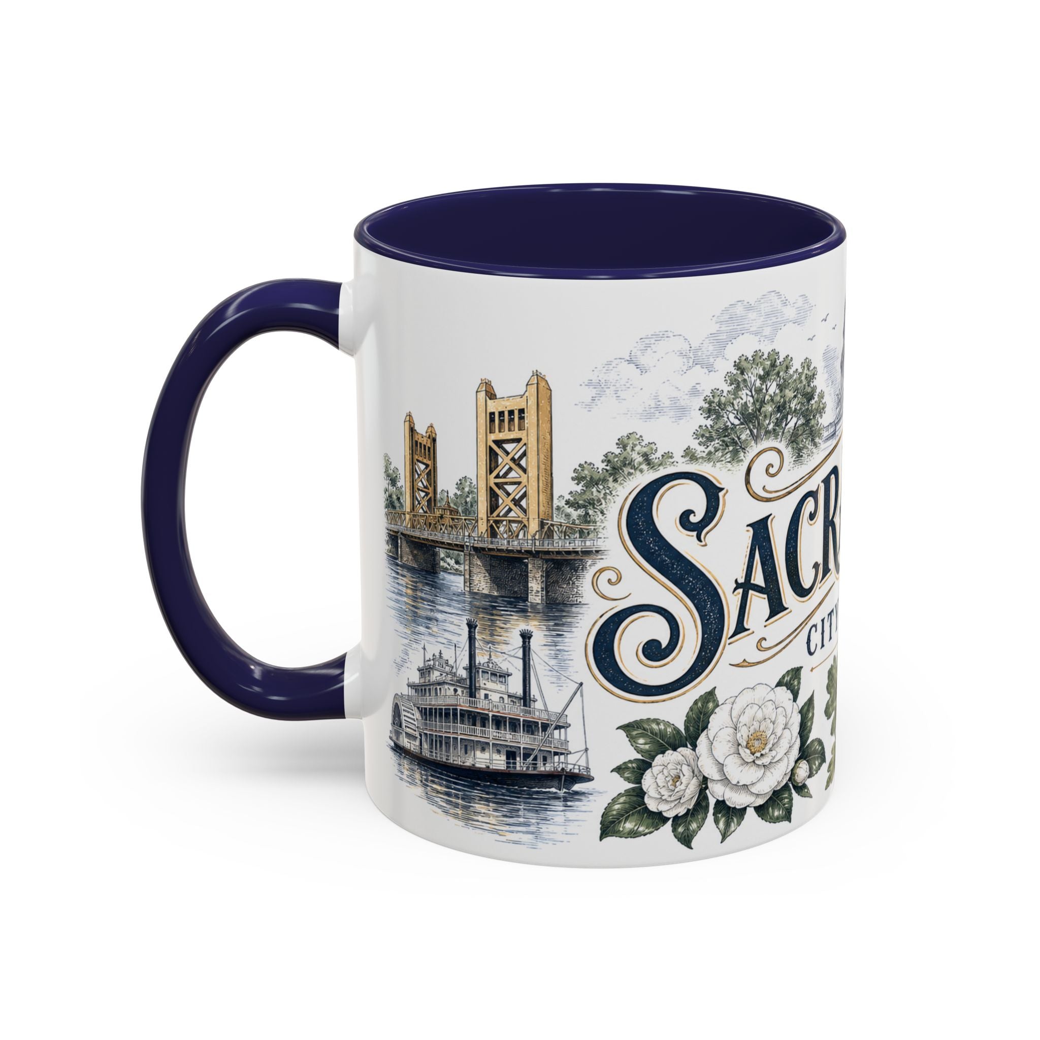Sacramento Coffee Mug | United States Travel Souvenir | Vintage Illustrated City Gift | 11 oz 15 oz Accent Mug