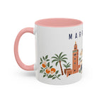 Marrakech Coffee Mug | Morocco Travel Souvenir | Porcelain Decal City Gift | 11oz 15oz Accent Mug