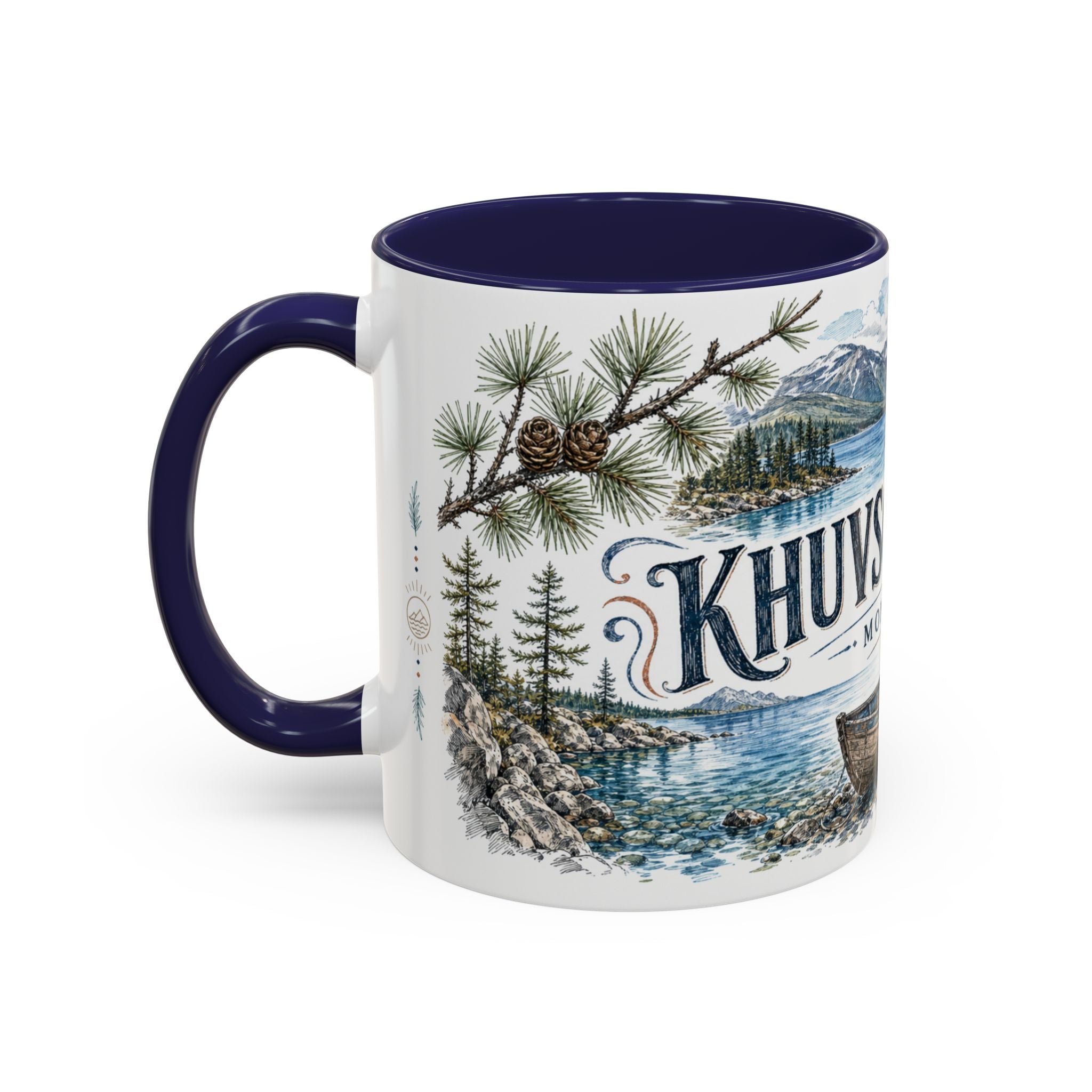 Khuvsgul Lake Mug, Mongolia Travel Souvenir, Bucket List Gift, Accent Ceramic Coffee Mug 11oz 15oz
