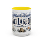 Salt Lake City Coffee Mug | United States Travel Souvenir | Vintage Illustrated City Gift | 11 oz 15 oz Accent Mug