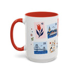 Istanbul Coffee Mug | Postage Stamp Collage Mug | Travel Souvenir Accent Cup 11oz 15oz