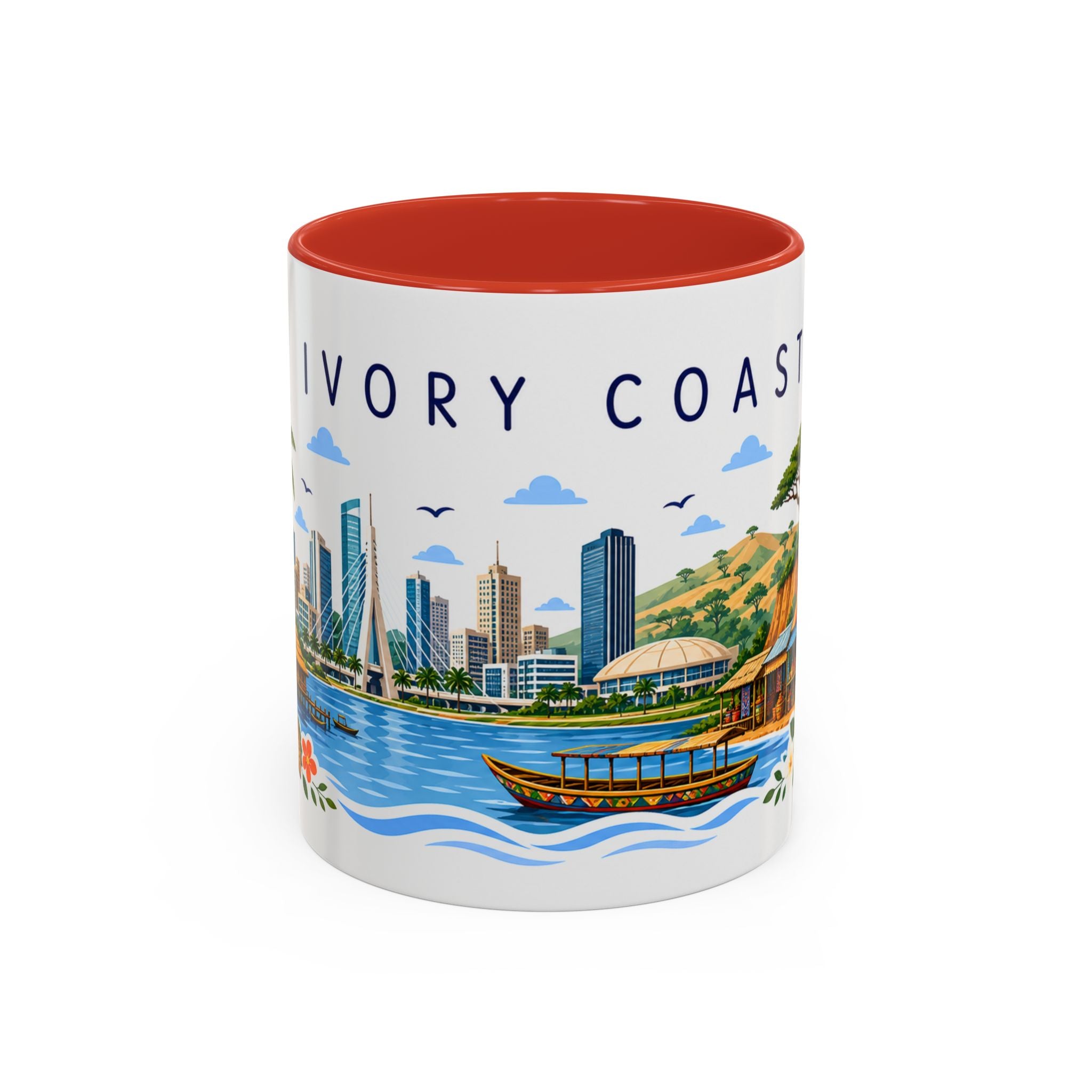 Ivory Coast Coffee Mug | Travel Souvenir Accent Mug | Place Gift Ceramic Cup 11oz 15oz