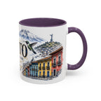 Quito Coffee Mug | Ecuador Travel Souvenir | Vintage Illustrated City Gift | 11 oz 15 oz Accent Mug