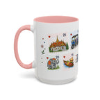 Bangkok Coffee Mug | Postage Stamp Collage Mug | Travel Souvenir Accent Cup 11oz 15oz