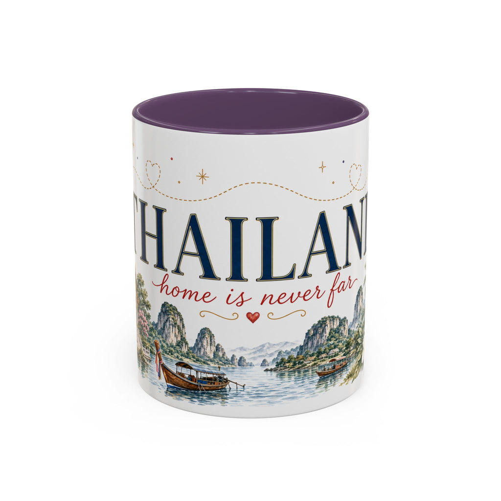 Thailand Home Country Mug | Moving Away Gift | Long Distance Friendship | 11 oz 15 oz Accent Mug