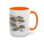 Altai Mountains Mug, Mongolia Travel Souvenir, Bucket List Gift, Accent Ceramic Coffee Mug 11oz 15oz