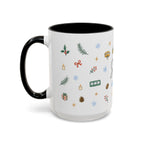 Seattle Christmas Mug | Watercolor Travel Souvenir | Holiday Gift | Accent Ceramic Coffee Cup 11oz 15oz