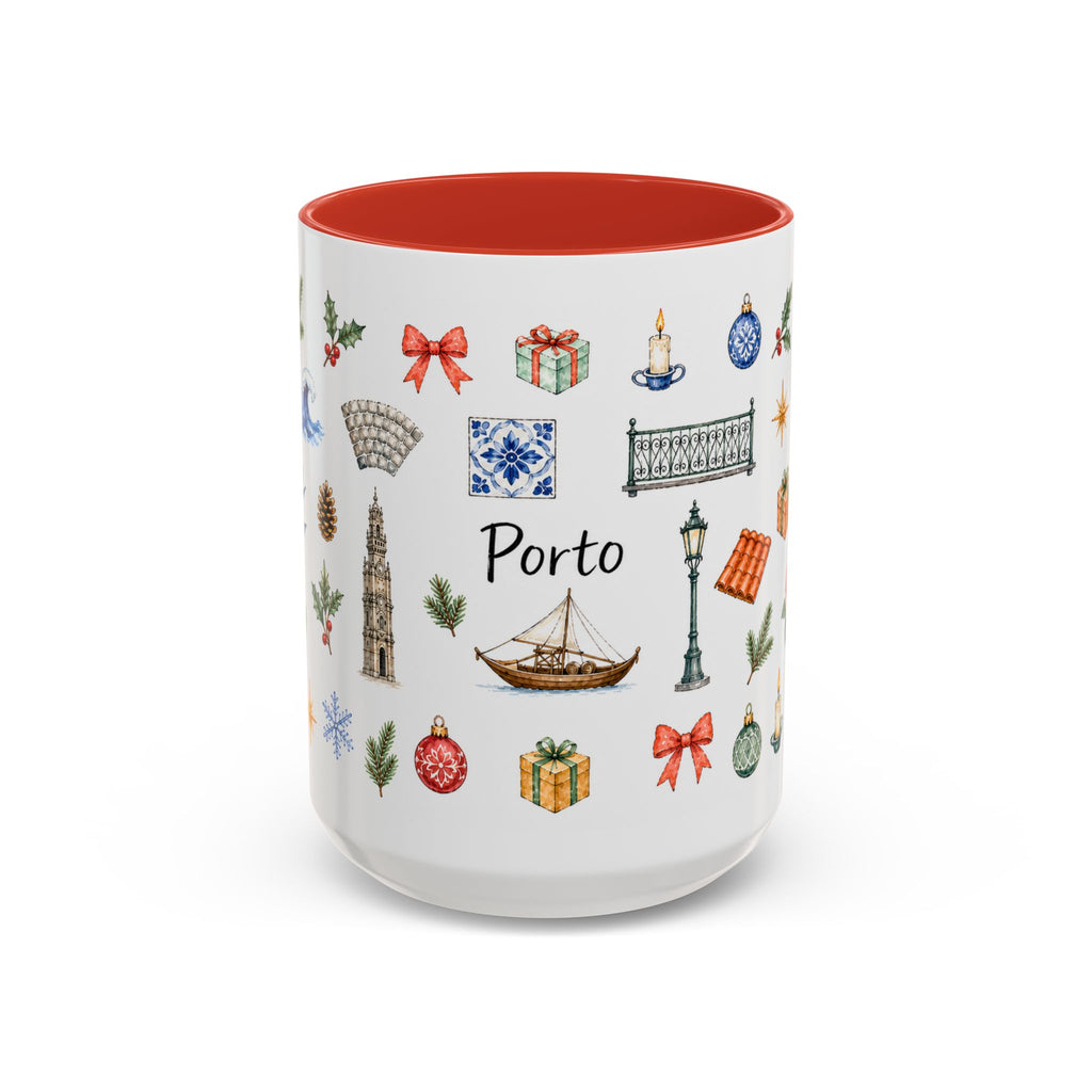 Porto Christmas Mug | Watercolor City Souvenir, Travel Gift (11oz/15oz)