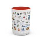 San Diego Christmas Mug | Watercolor City Souvenir, Holiday Travel Gift (11oz/15oz)