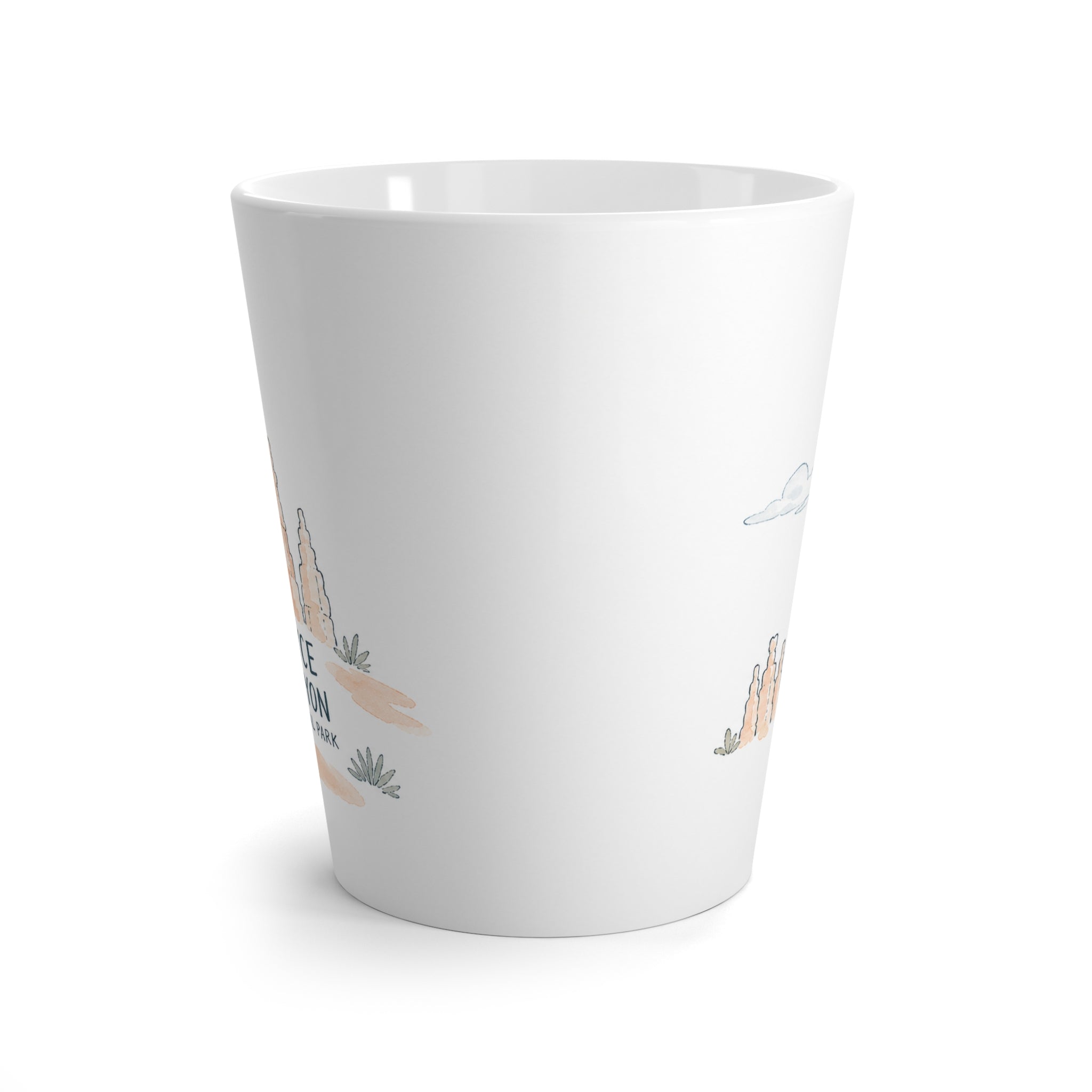 Bryce Canyon National Park Latte Mug | Pastel Watercolor Nature Coffee Cup | 12 oz Travel Souvenir Gift