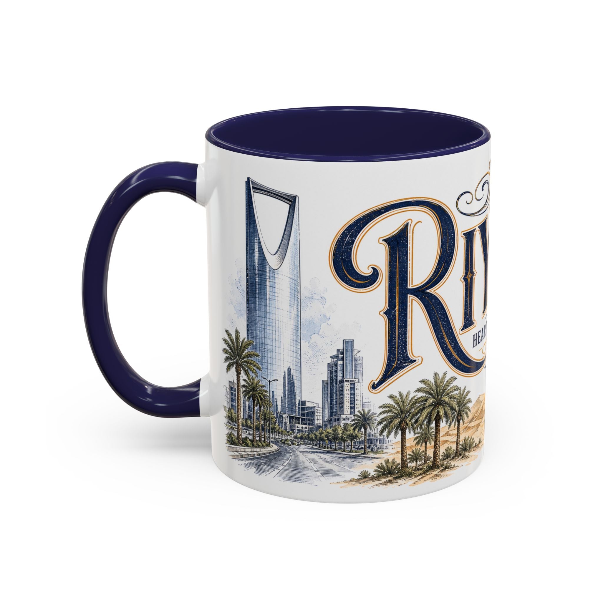 Riyadh Coffee Mug | Saudi Arabia Travel Souvenir | Vintage Illustrated City Gift | 11 oz 15 oz Accent Mug