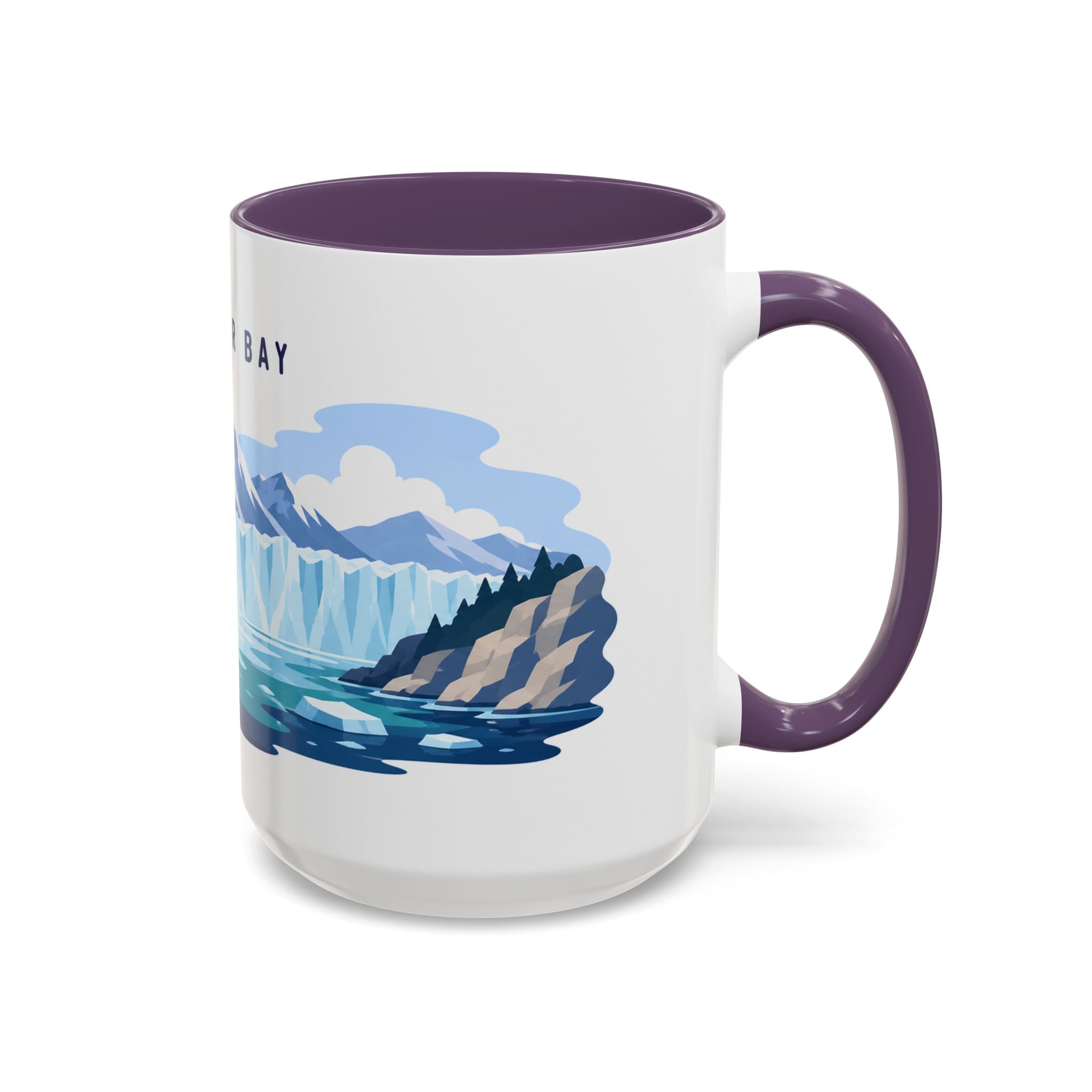 Glacier Bay National Park Coffee Mug | Solid Color Block Park Souvenir | 11oz 15oz Accent Mug