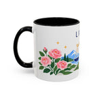 Libra Zodiac Coffee Mug | Scales and Rose Design | Astrology Birthday Gift | 11 oz 15 oz Ceramic Accent Mug