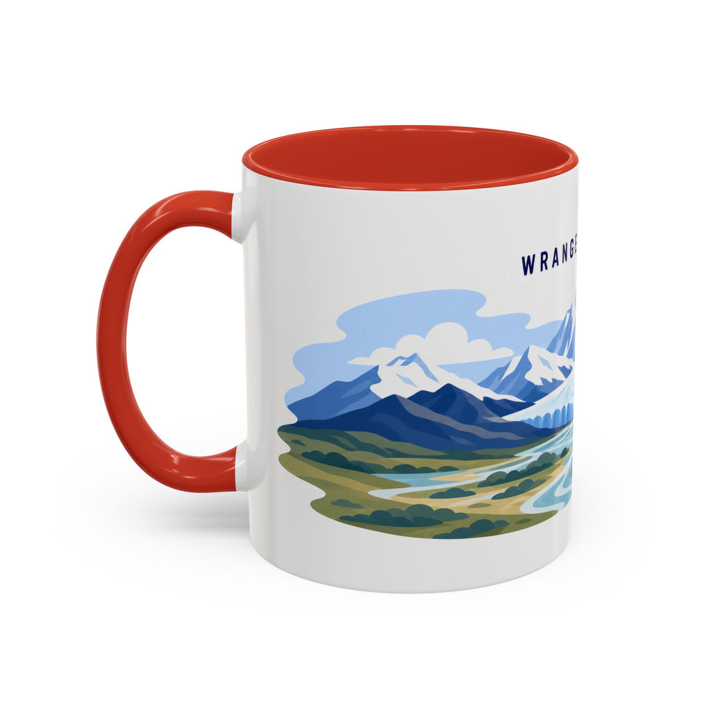Wrangell-St. Elias National Park Coffee Mug | Solid Color Block Park Souvenir | 11oz 15oz Accent Mug