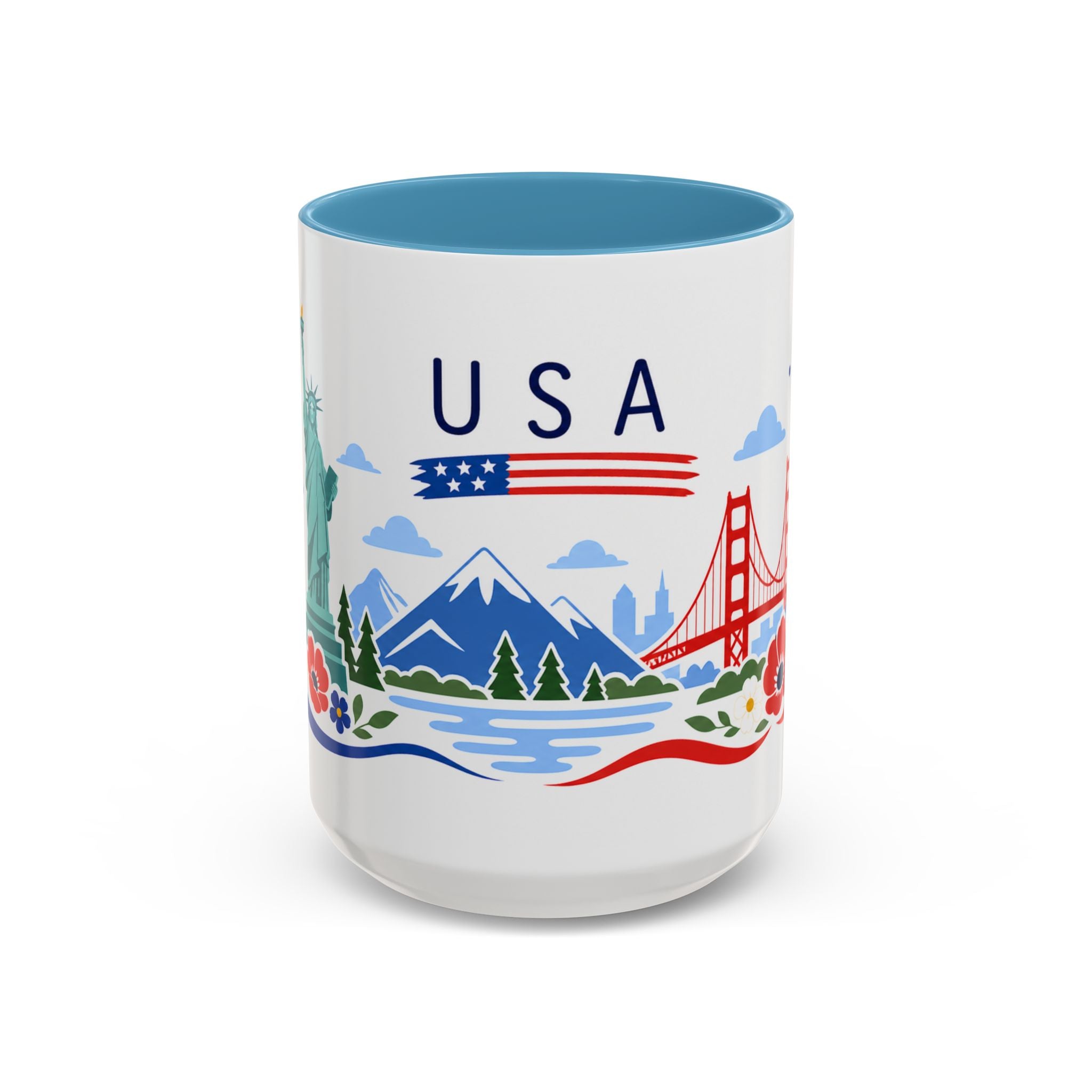 United States Coffee Mug | Travel Souvenir Accent Mug | Country Gift Ceramic Cup 11oz 15oz