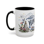 Himalaya Coffee Mug | Travel Destination Souvenir Gift | Accent Color Ceramic 11oz 15oz