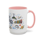 Rio de Janeiro Coffee Mug | Brazil Souvenir Travel Gift | Accent Color Ceramic 11oz 15oz