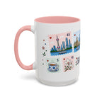 Shanghai Coffee Mug | Postage Stamp Collage Mug | Travel Souvenir Accent Cup 11oz 15oz